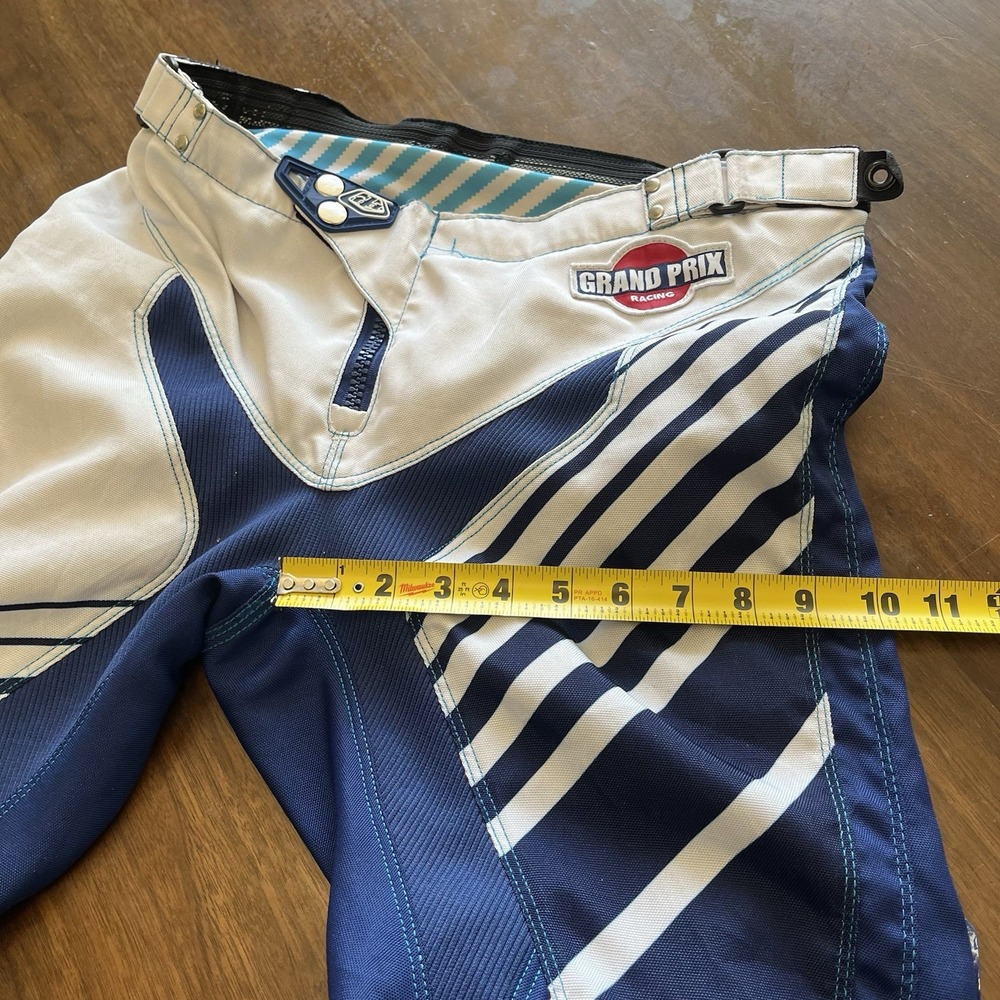 Troy Lee Designs GP Motocross‎ Pants Mens 30 MX Riding Gear Blue White Racing - Picture 10 of 12